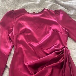 Elegant Pink Satin Dress